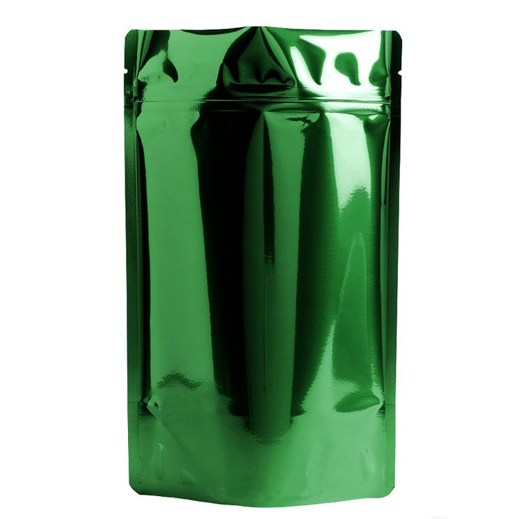 green metallized Stand Up Pouches